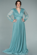 Robe de Soirée Longue Turquoise ABU2265