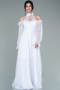 Robe de Soirée Longue Blanc ABU2321