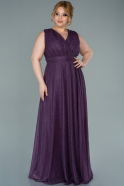 Robe De Soirée Grande Taille Longue Violet Foncé ABU2245