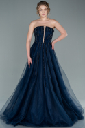 Haute Couture Longue Bleu Marine ABU2378