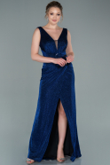 Robe de Fiançaille Longue Bleu Saxe ABU2416