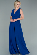 Robe de Cérémonie Mousseline Bleu Saxe ABT075