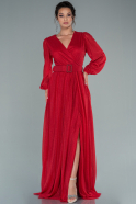 Robe de Soirée Longue Rouge ABU2491