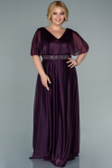 Robe Grande Taille Longue Violet ABU2499