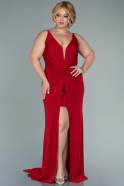 Robe Grande Taille Longue Rouge ABU2502