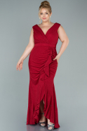 Robe Grande Taille Longue Rouge ABU2535