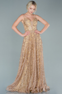 Robe de Soirée Longue Or ABU2551