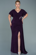 Robe de Soirée Grande Taille Longue Violet ABU2648