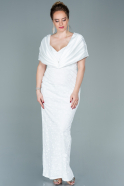 Robe de Soirée Grande Taille Longue Blanc ABU2685