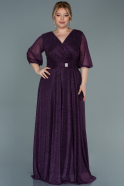 Robe de Soirée Grande Taille Longue Violet ABU2757