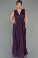 Robe de Soirée Grande Taille Longue Violet ABU1648