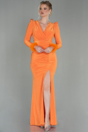 Orange Long Evening Dress ABU2804