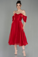 Robe de Soirée Midi Rouge ABK1850