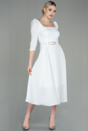 Robe de Cérémonie Midi Blanc ABK1678