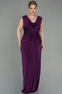 Robe de Soirée Grande Taille Longue Violet ABU2974
