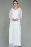 Robe de Soirée Longue Blanc ABU2981