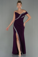 Robe de Soirée Grande Taille Longue Violet ABU3006