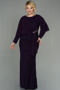 Robe Grande Taille Longue Violet ABU3013