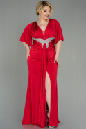 Robe Grande Taille Longue Rouge ABU3015