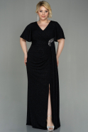 Robe de Soirée Grande Taille Longue Noir ABU2977