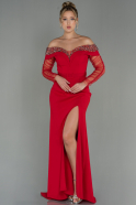 Long Red Mermaid Prom Dress ABU2998