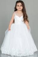 Robe de Mariage Pour Enfant Longue Blanc ABU3033