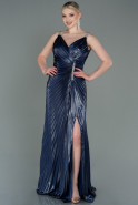 Navy Blue Long Mermaid Prom Dress ABU2909