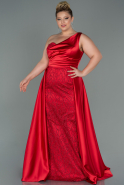 Robe Grande Taille Longue Rouge ABU3171