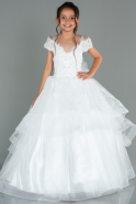 White Kid Wedding Dress AN30009