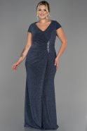 Indigo Long Plus Size Evening Dress ABU2870