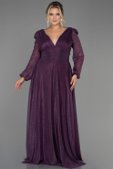 Robe de Soirée Grande Taille Longue Violet ABU3218