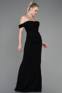 Long Black Chiffon Prom Gown ABU3211