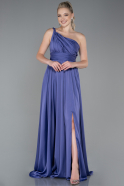 Robe de Soirée Longue Mousseline Lilas ABU3204