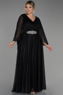 Robe Grande Taille Longue Noir ABU3278