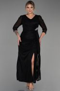 Robe Grande Taille Longue Noir ABU3279