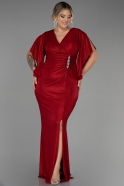 Robe de Soirée Grande Taille Longue Rouge ABU3280