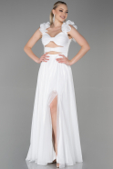 Robe de Soirée Longue Blanc ABU3327