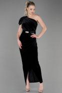 Robe de Soirée Longue Velours Noir ABU3350