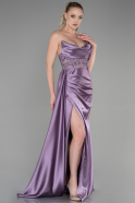 Lavender Long Satin Evening Dress ABU3896