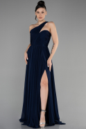 Robe de Soirée Longue Bleu Marine ABU3399