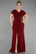 Red Long Plus Size Evening Dress ABU2870