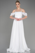 Long White Evening Dress ABU3767