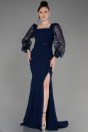 Abendkleid Lang Marineblau ABU3852