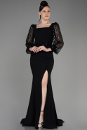 Abendkleid Lang Schwarz ABU3852