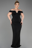 Robe de Soirée Grande Taille Longue Noir ABU3784