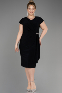 Robe De Invitation Grande Taille Midi Noir ABK2029