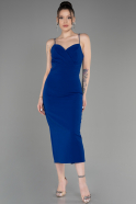 Robe de Cérémonie Midi Bleu Saxe ABK2043