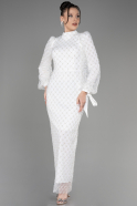 Robe de Soirée Midi Blanc ABK2045