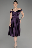 Robe de Cérémonie Midi Violet Foncé ABK2080