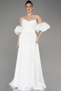 Robe de Soirée Longue Blanc ABU3950